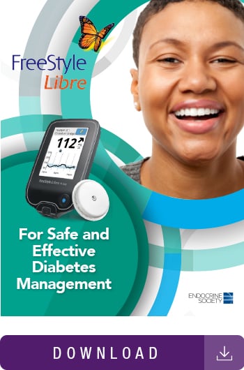Image of the Freestyle Libre Guide with the word "download"