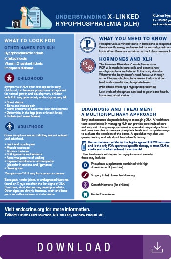 Infographic on understanding X-Linked Hypophosphatemia (XLH).